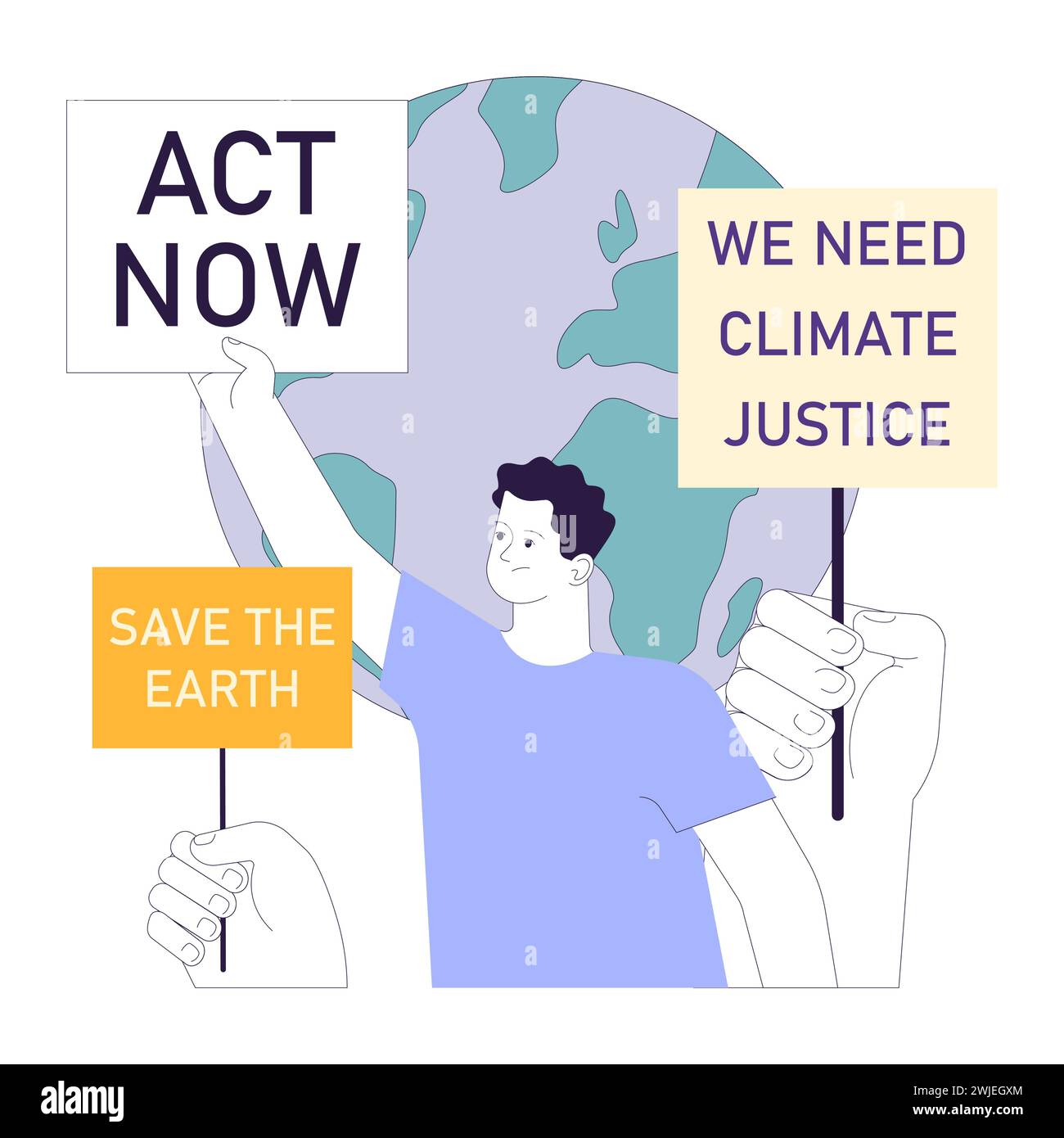 Équité sociale. Le travail d'équipe de la société civile, l'activisme environnemental et l'engagement communautaire pour un avenir meilleur et des chances égales. Diversité et inclusion. Illustration vectorielle plate Illustration de Vecteur