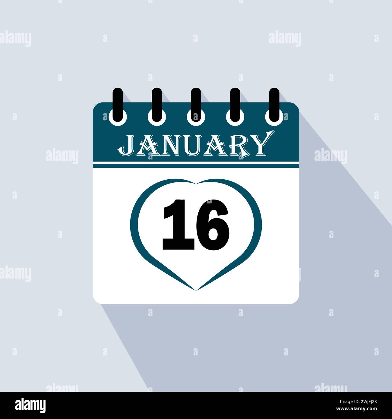 Icône du 16 janvier Banque de photographies et d'images à haute ...