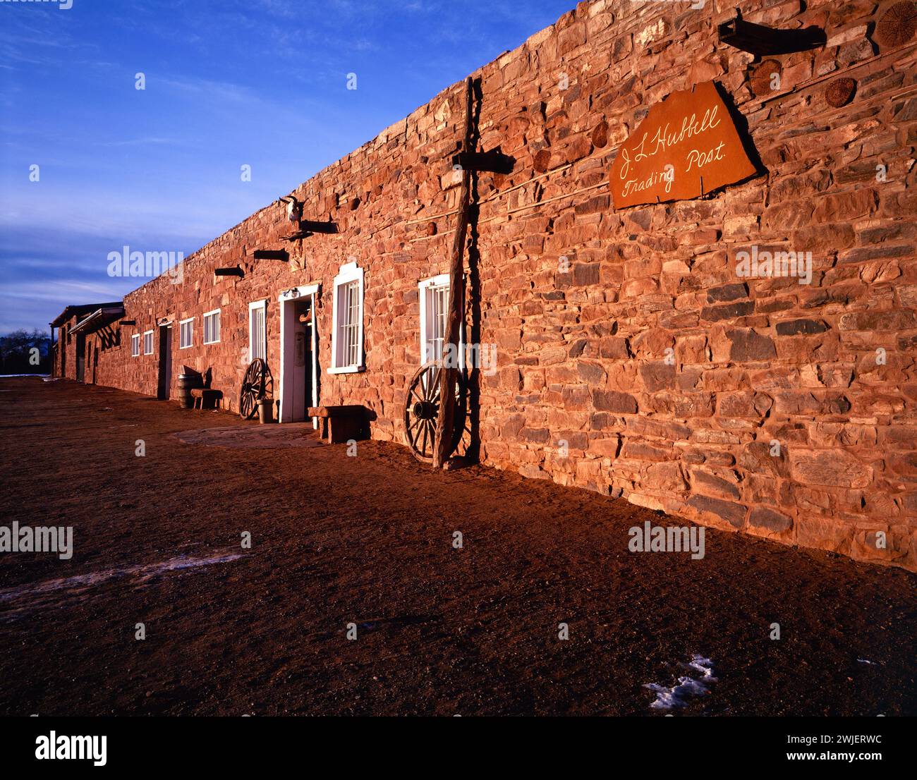 Extérieur du Hubbell Trading Post, Arizona Banque D'Images