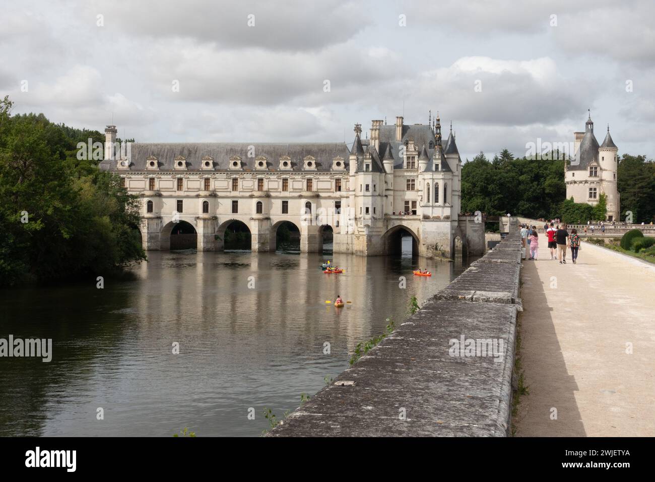 Chenonceaux (centre de la France) : le Château de Chenonceau, château inscrit comme monument historique national. Il appartient à Banque D'Images