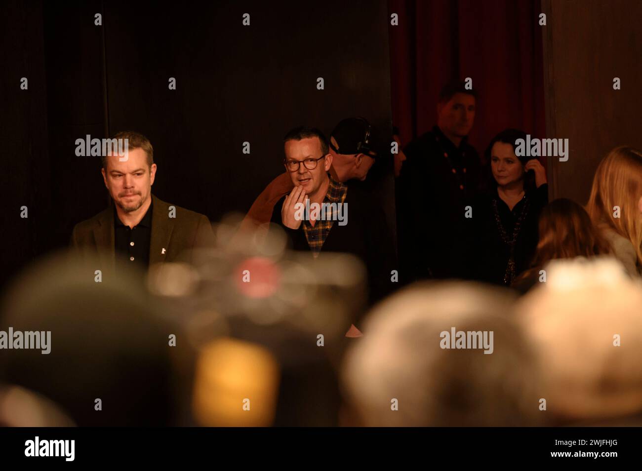 Matt Damon, Produzent und Schauspieler, BEI der Pressekonferenz zum Eroeffnungsfilmder 74. Berlinale, des petites choses comme ces von Tim Mielants. Berlinale Filmfestival *** Matt Damon, producteur et acteur, lors de la conférence de presse du film d'ouverture de la 74e Berlinale, petites choses comme celles-ci de Tim Mielants Berlinale Filmfestival Banque D'Images