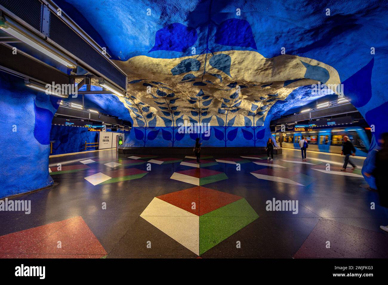 Stockholm, Suède - station de métro Banque D'Images