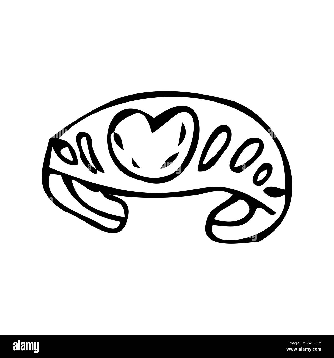 Bracelet dessiné à la main avec coeur - illustration vectorielle de doodle. Illustration vectorielle peut être utilisée pour l'icône de carte Illustration de Vecteur