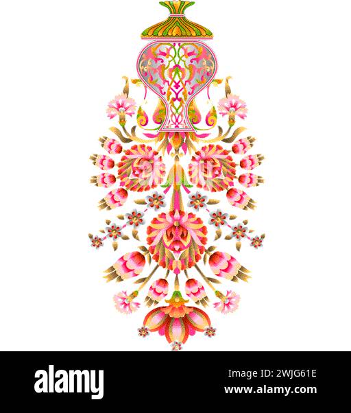 Textile numérique beau motif motif motif motif abstrait multi motif art coloré pour les vêtements de femmes, motif imprimé numérique Illustration de Vecteur