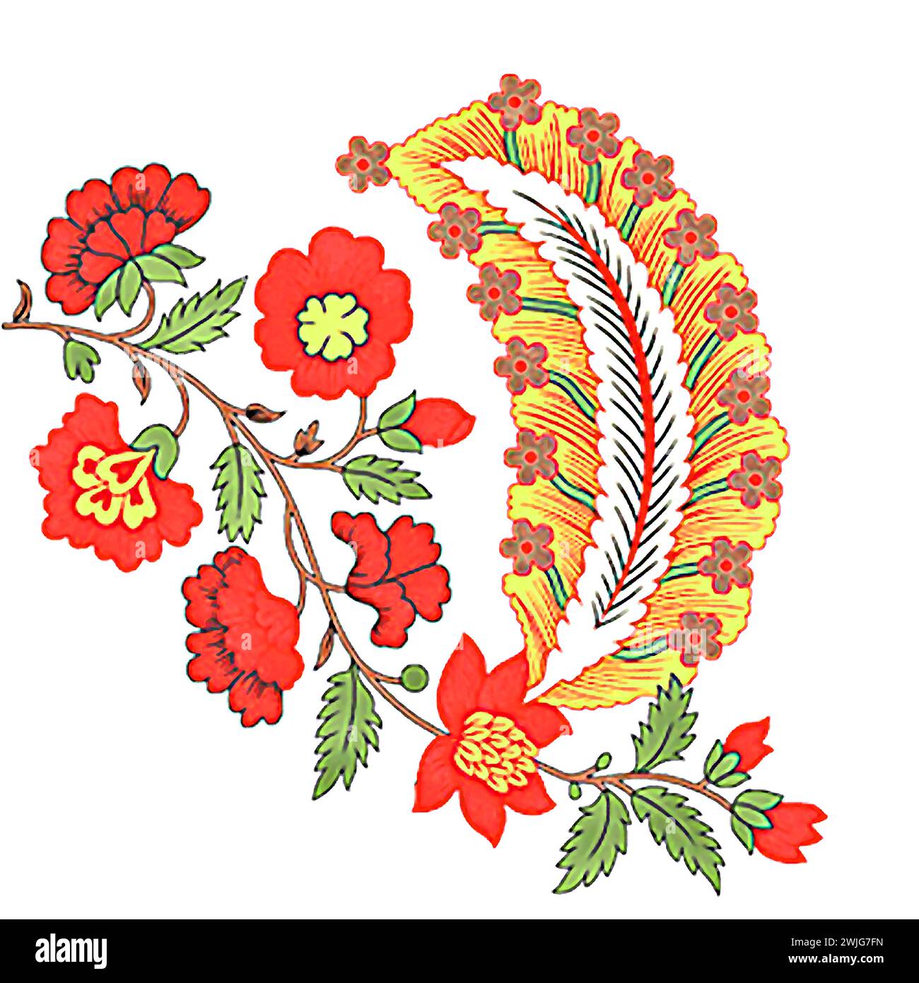 textile numérique beau motif design en belle couleur et beau motif design en multi couleur Illustration de Vecteur