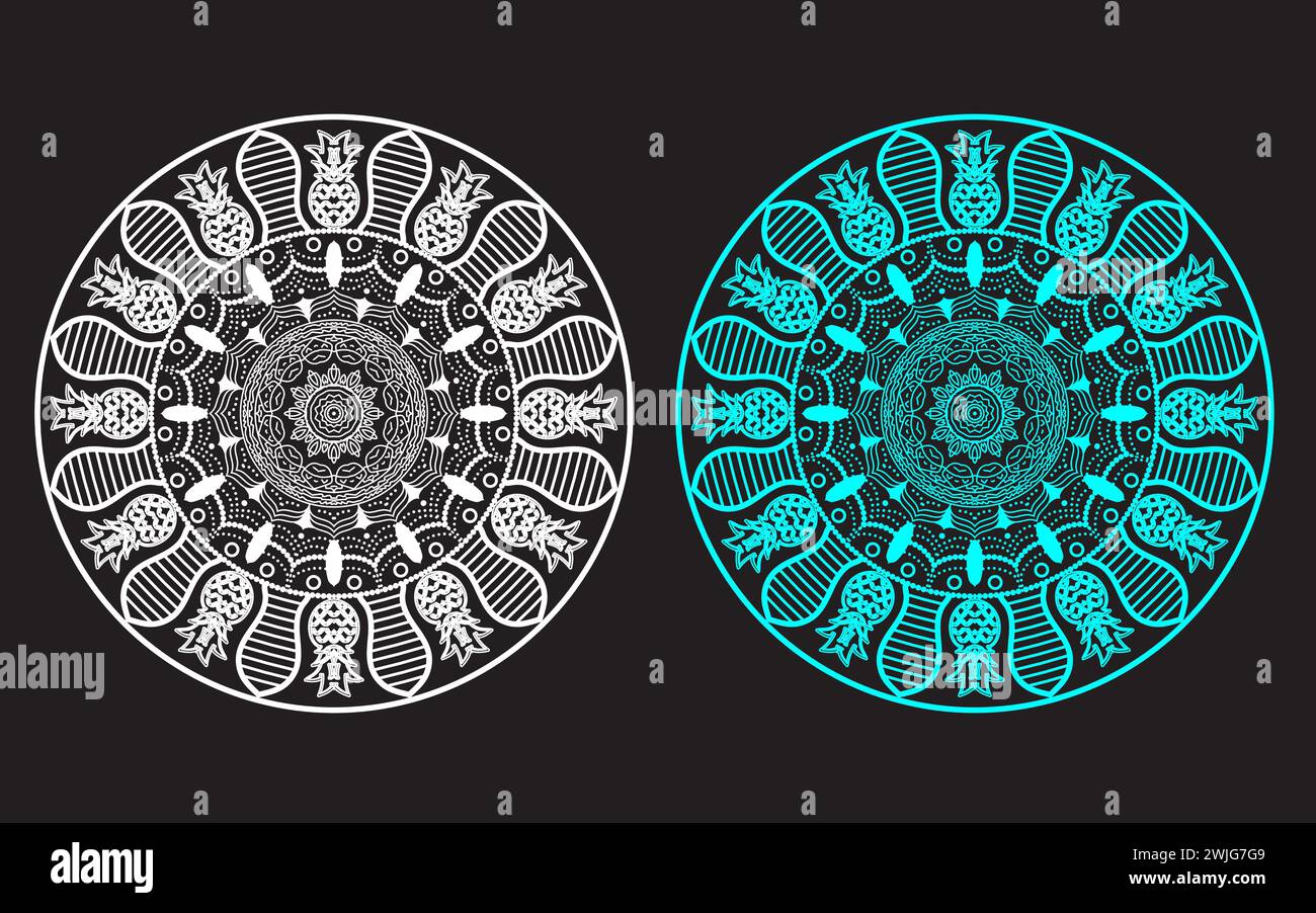 Design de fond de Mandala islamique de luxe. Motif circulaire en forme de mandala pour henné, Mehndi, tatouage, décoration. Illustration de Vecteur