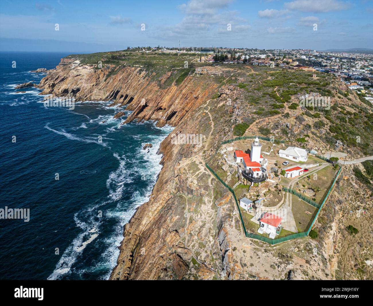 Phare de Cape St Blaize, Mossel Bay, Western Cape Province, Garden route, Afrique du Sud Banque D'Images