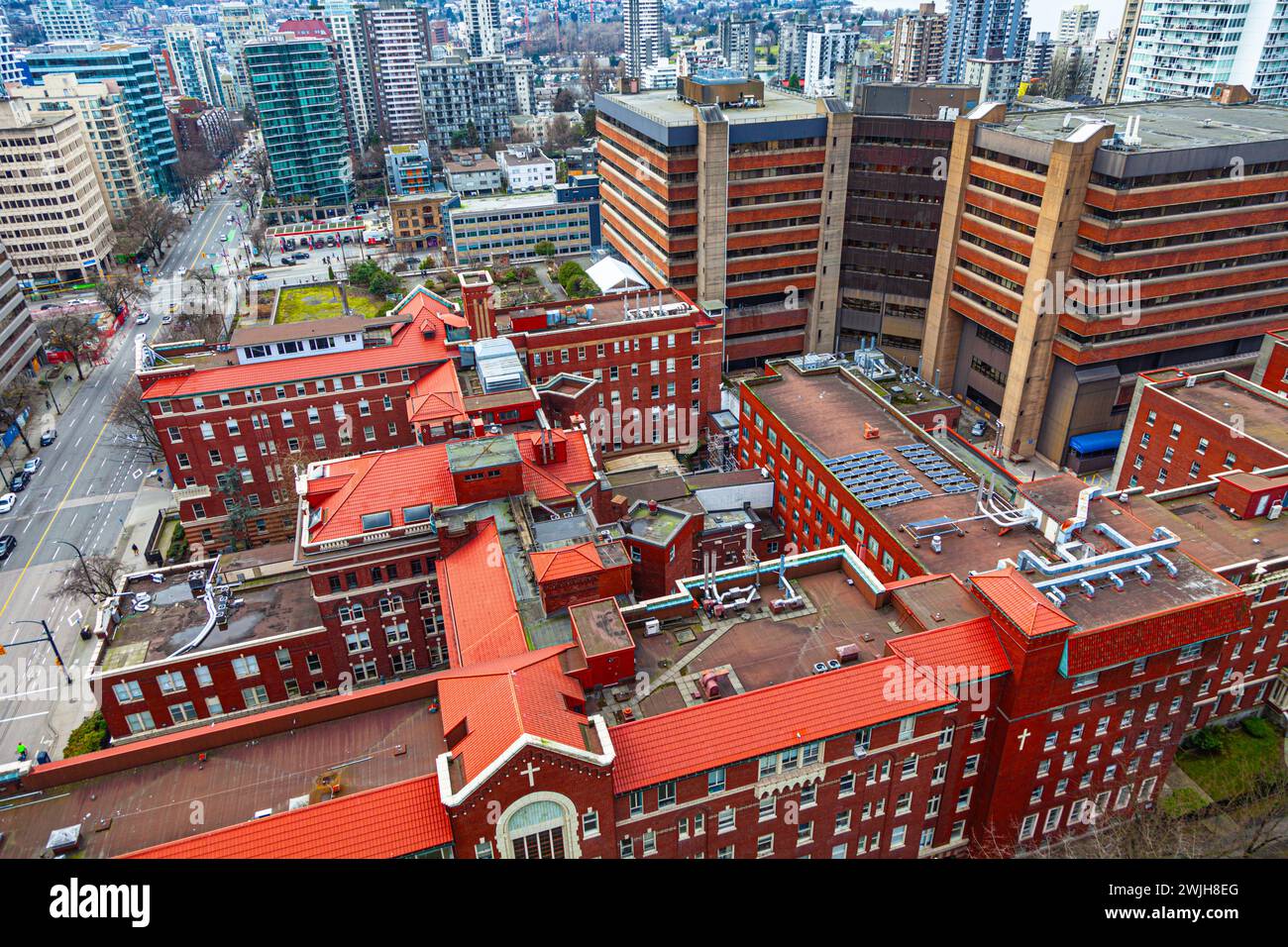Aperçu de l'Hôpital Saint-Paul de Vancouver Colombie-Britannique Canada Banque D'Images