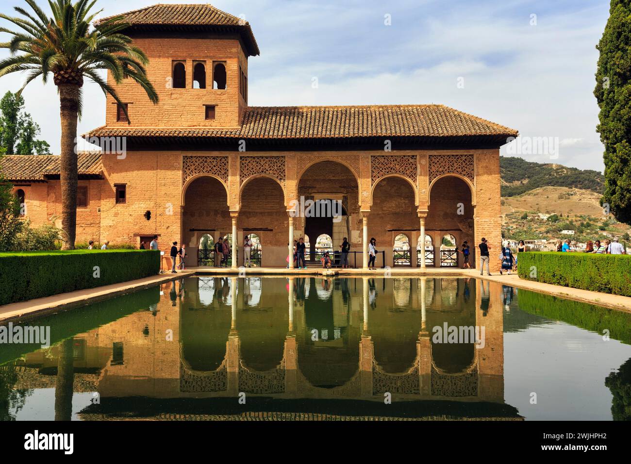 Torre de las Damas, Ladies Tower, El Partal, Alhambra, Grenade, Andalousie, Espagne Banque D'Images