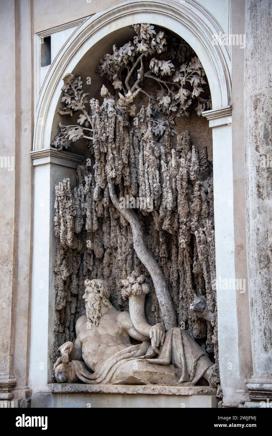 La statue du Tibre - Rome - Italie Banque D'Images