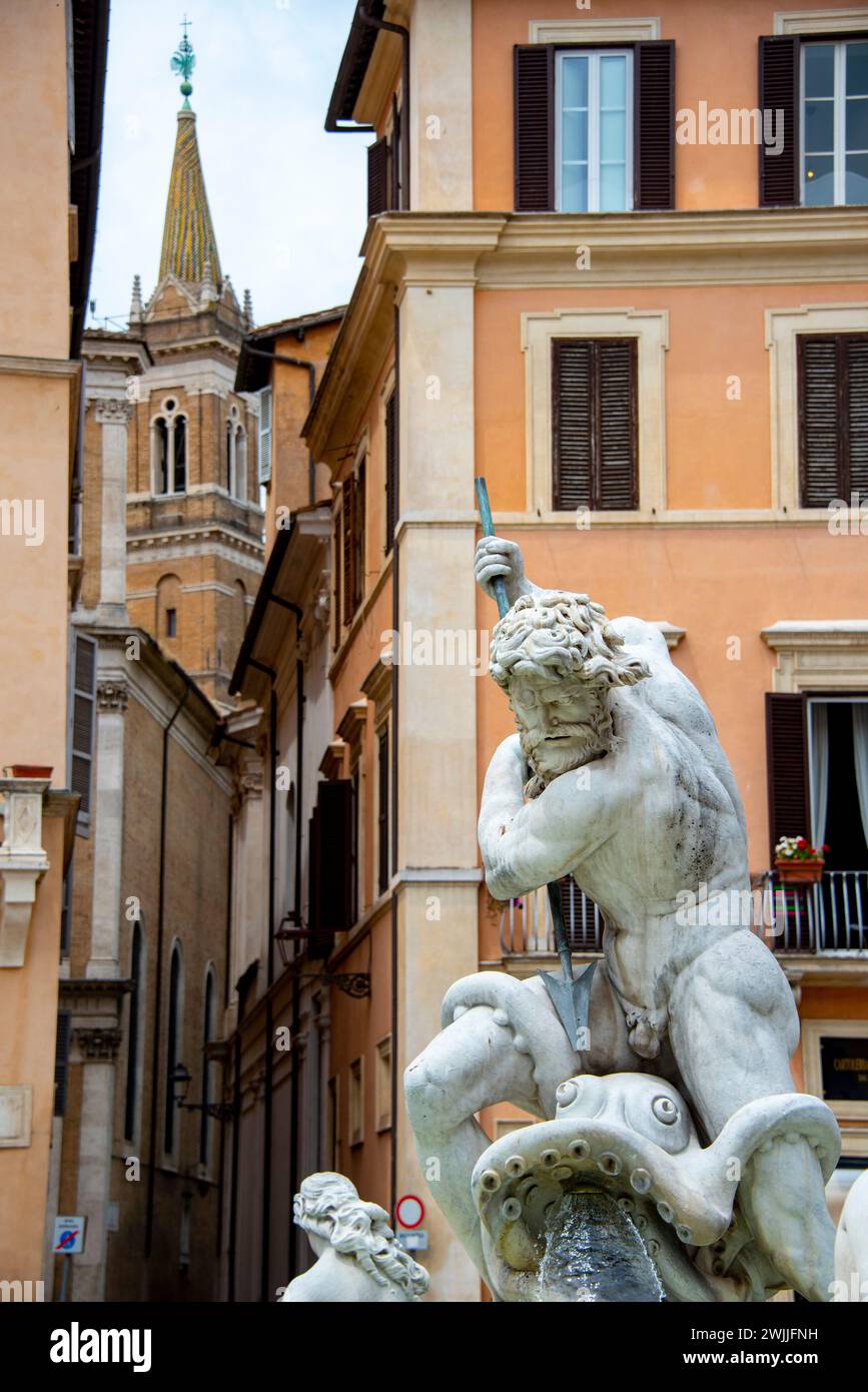 Fontaine de Neptune - Rome - Italie Banque D'Images
