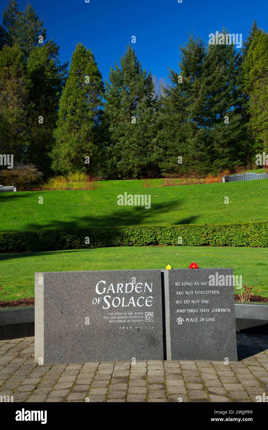 Mémorial des vétérans du Vietnam de l'Oregon, Washington Park, Portland, Oregon Banque D'Images