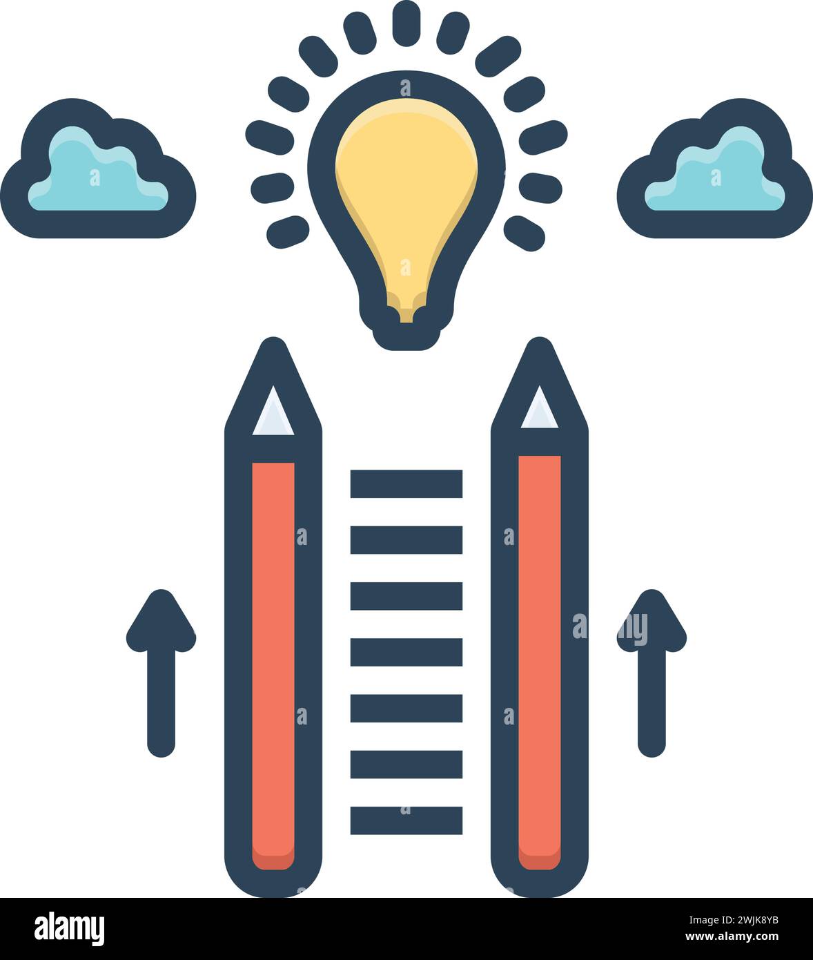 Icône pour appris, éducation Illustration de Vecteur