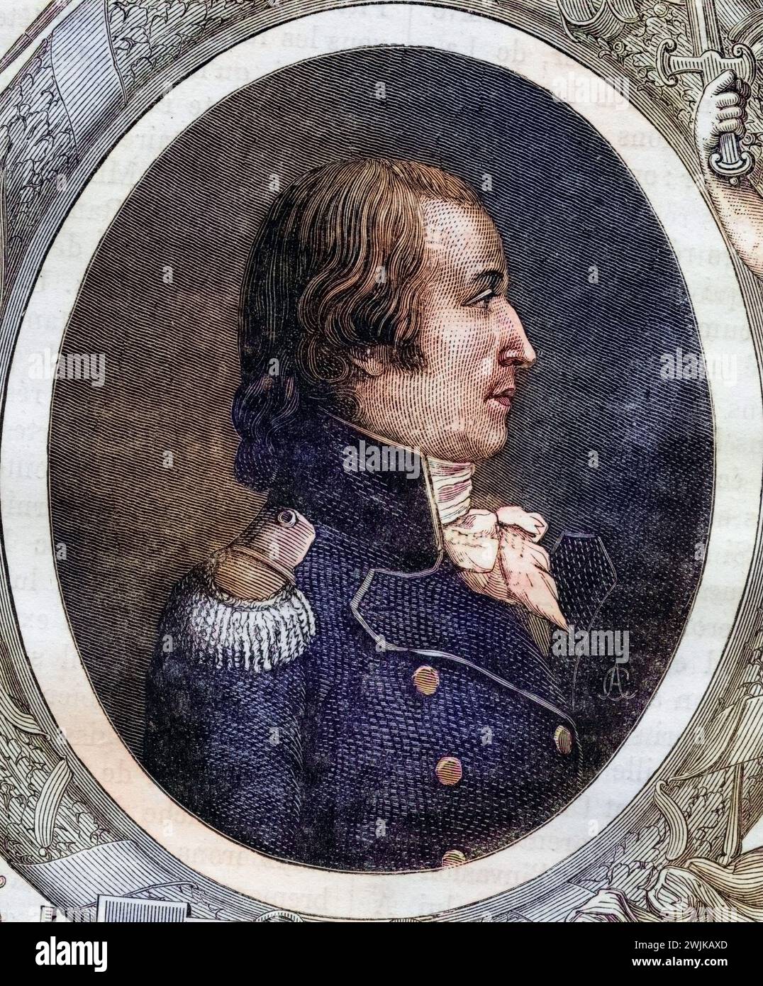 Jean Baptiste Camille de Canclaux (2. Août 1740, à Paris - 27. Dezember 1817, in Paris) War ein Französischer Heerführer während der Französischen Revolution und ein Peer of France, Historisch, digital restaurierte Reproduktion von einer Vorlage aus dem 19. Jahrhundert, date du dossier non précisée Banque D'Images