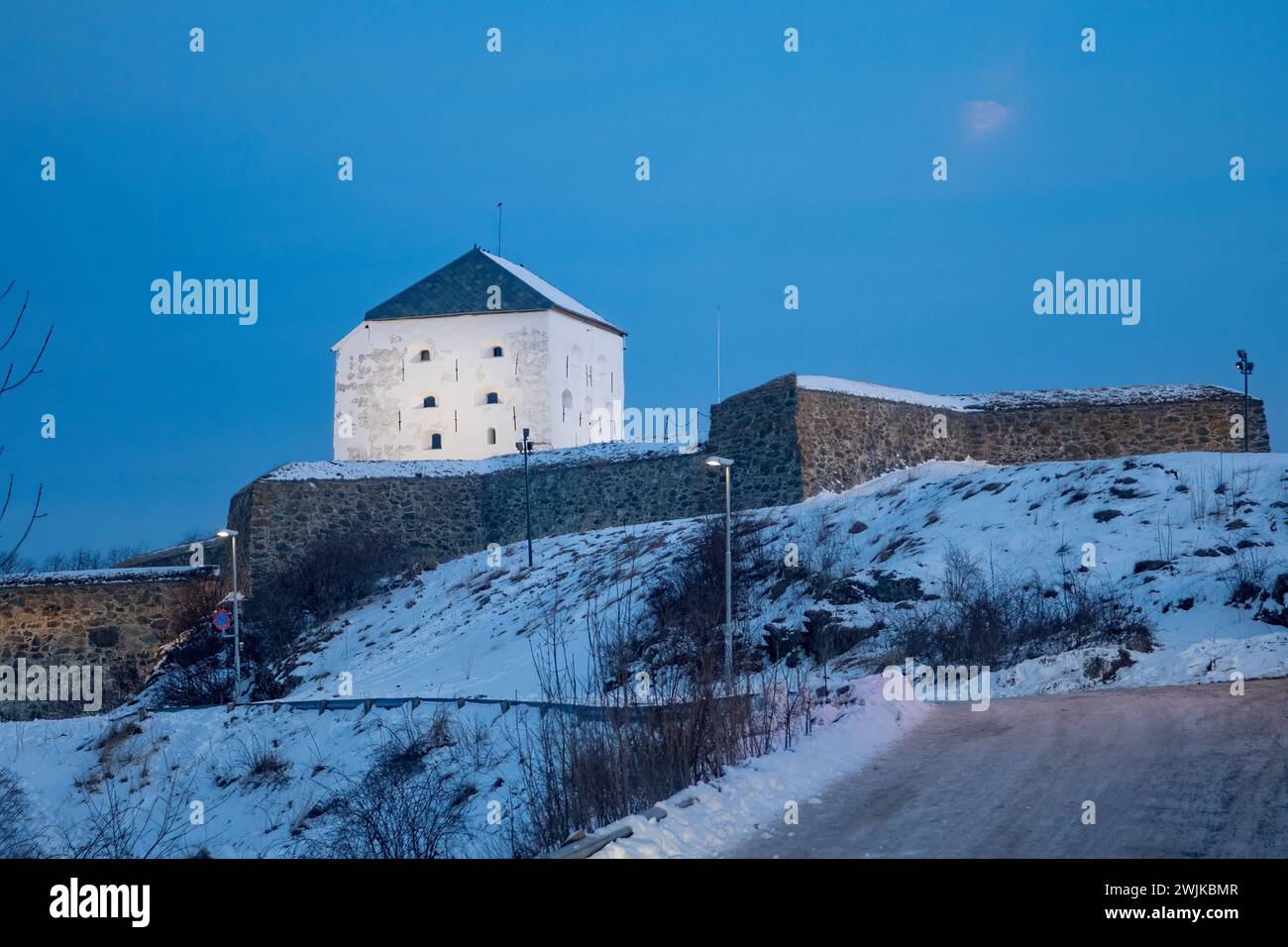 La forteresse à Dawn, Trondheim, Norvège Banque D'Images