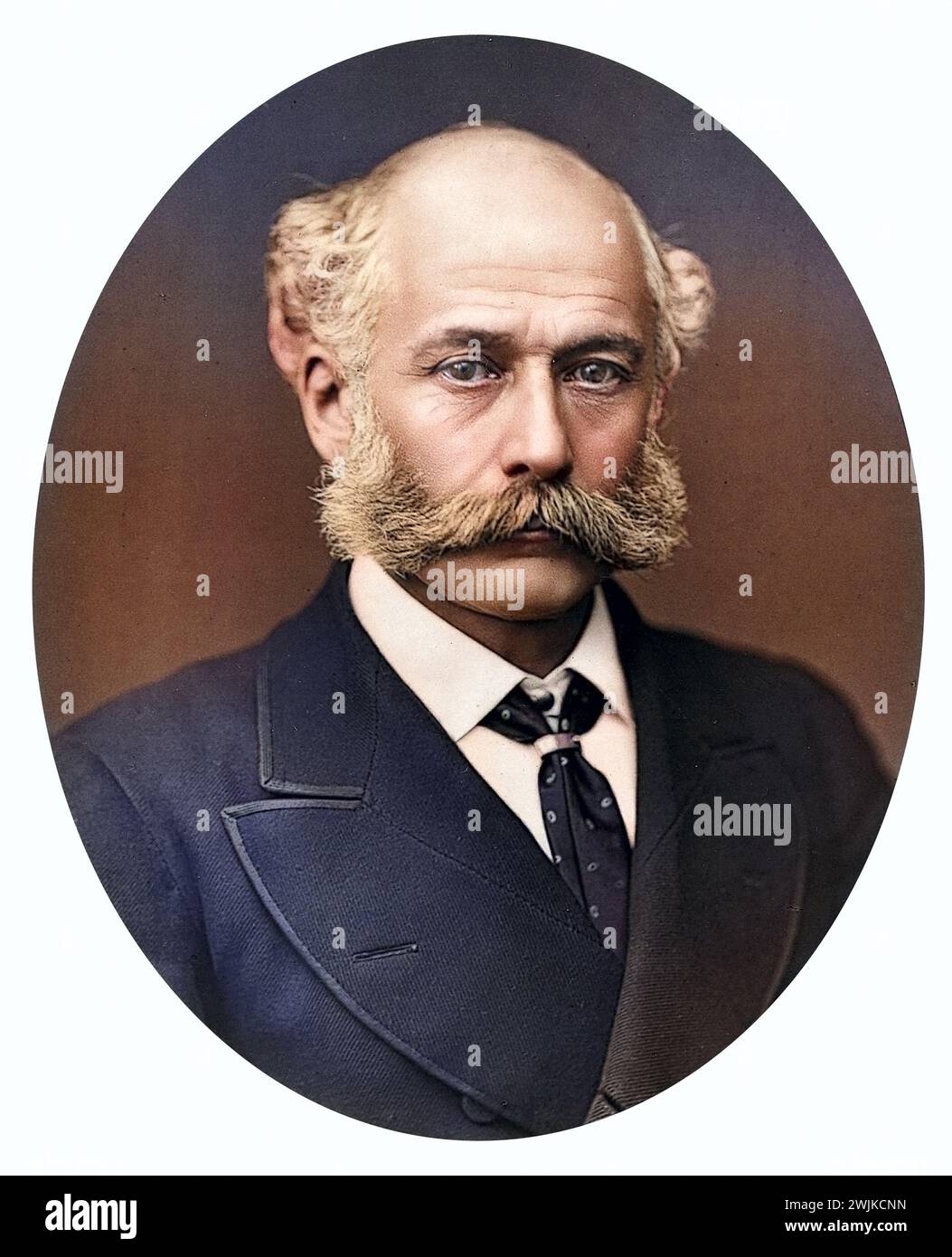 Sir Joseph William Bazalgette (geb. 28. März 1819 à Enfield ; Gest. 15. März 1891 in Wimbledon) War einer der großen Tiefbauingenieure des Viktorianischen Zeitalters, Historisch, digital restaurierte Reproduktion von einer Vorlage aus dem 19. Jahrhundert, date du dossier non précisée Banque D'Images