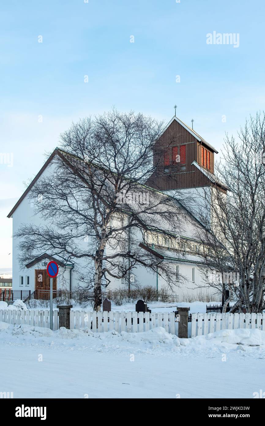 L'Église, Kirkenes, Norvège Banque D'Images