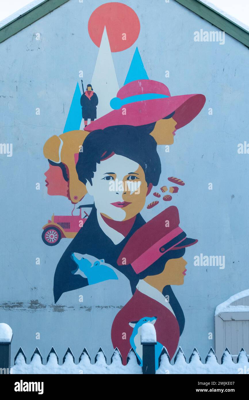 Street Art à Tromso, Norvège Banque D'Images