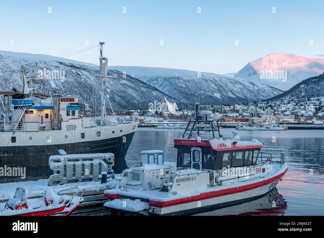 Front de mer à Tromso, Norvège Banque D'Images