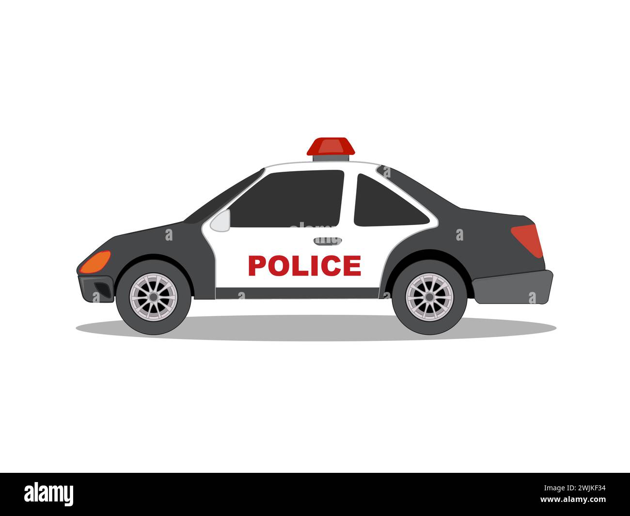Symbole d'illustration d'art icône de logo de conception de transport réaliste véhicule de voiture de police Illustration de Vecteur
