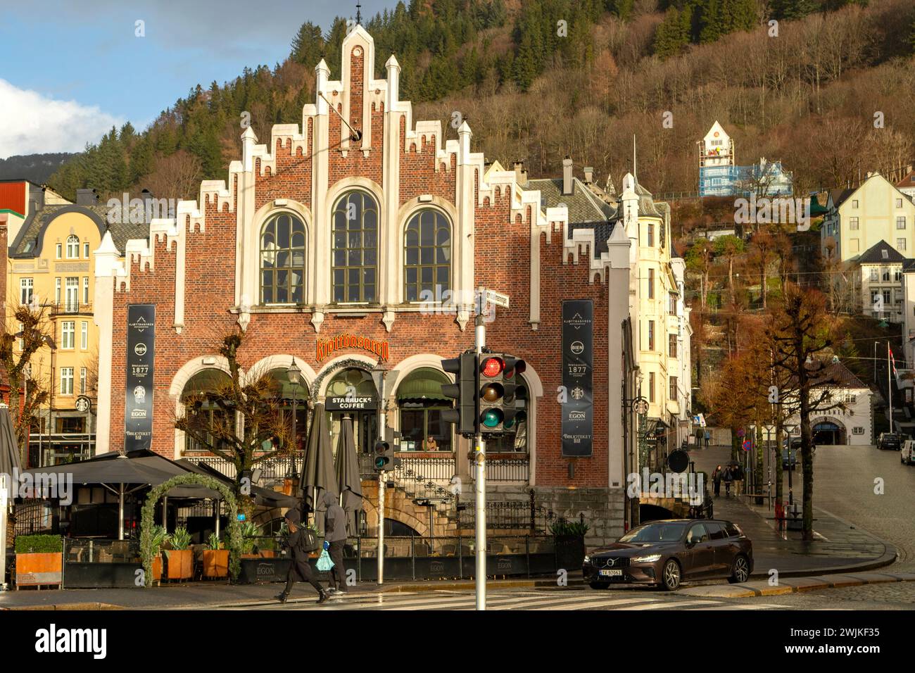 Bazar de viande (Kjottsbasaren), Bergen, Norvège Banque D'Images