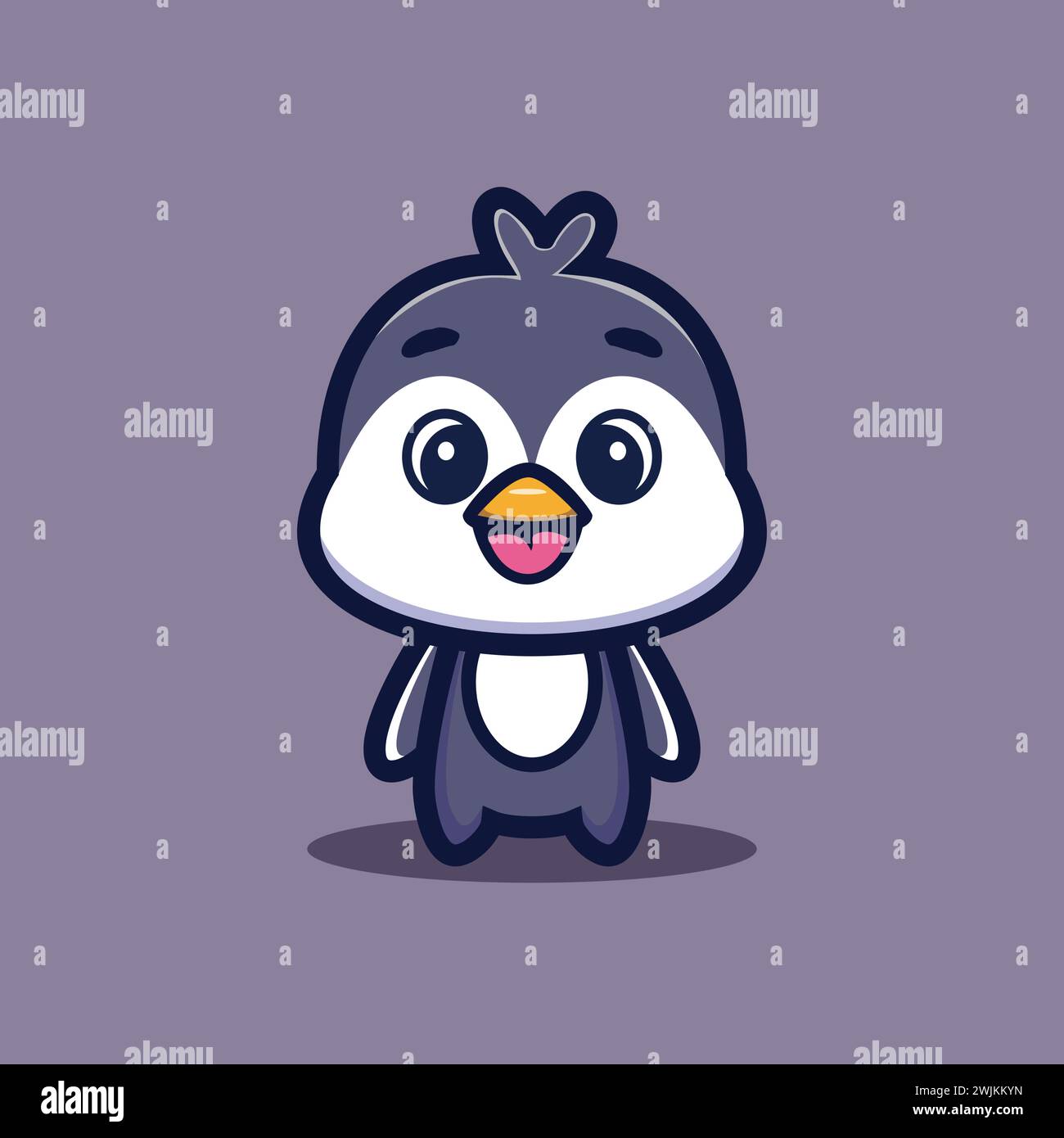 illustration d'art concept de mascotte symbole icône animal de pingouin Illustration de Vecteur