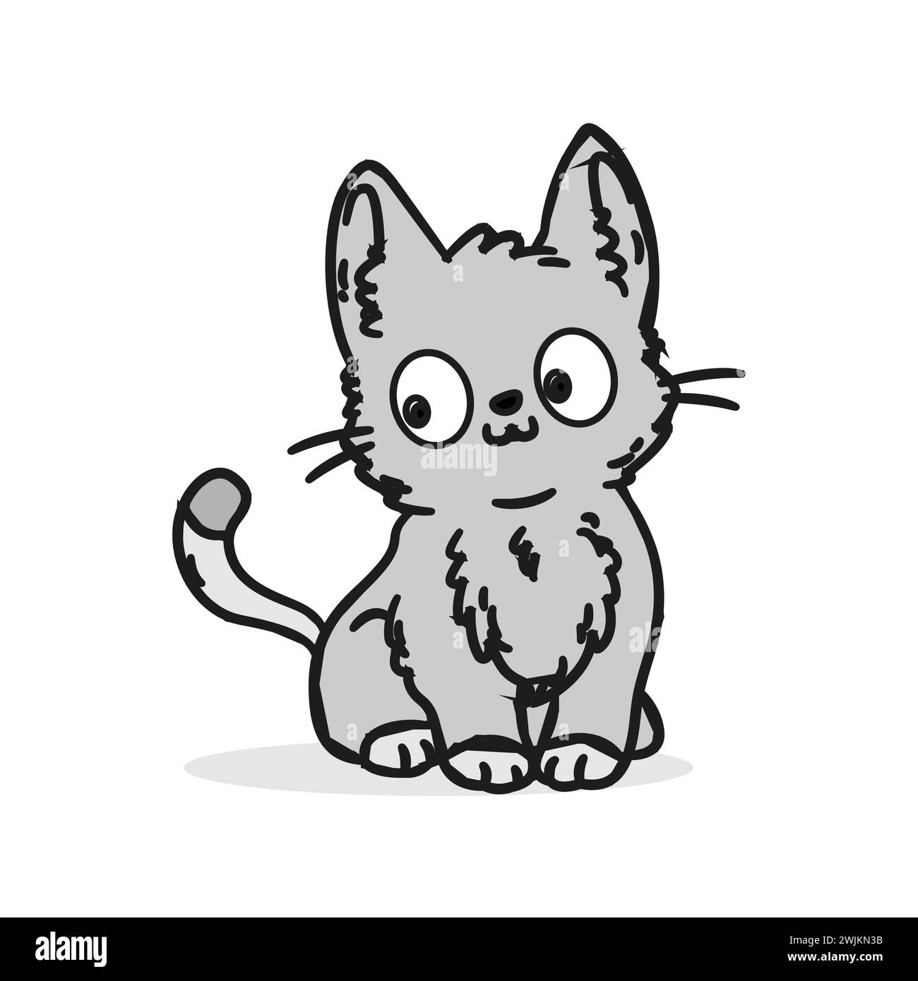 Illustration d'art concept symbole icône animaux de chat Illustration de Vecteur