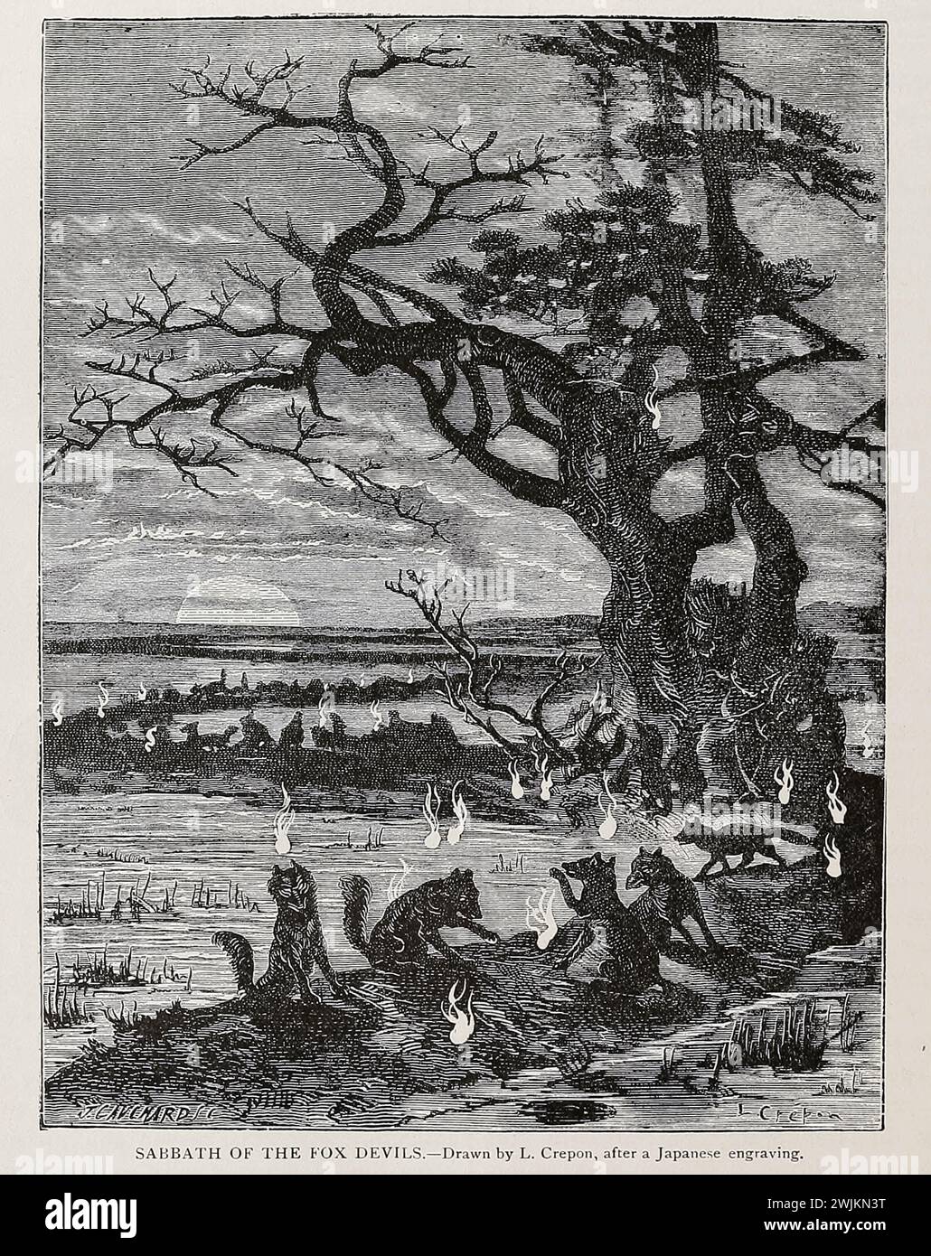 Sabbat of the Fox Devils par L. Crepon from Cyclopedia Universal history : embrassant la présentation la plus complète et la plus récente du sujet en deux parties principales ou divisions de plus de six mille pages par John Clark Ridpath, 1840-1900 date de publication 1895 Éditeur Boston : Balch Bros Volume 7 histoire de l'homme Banque D'Images