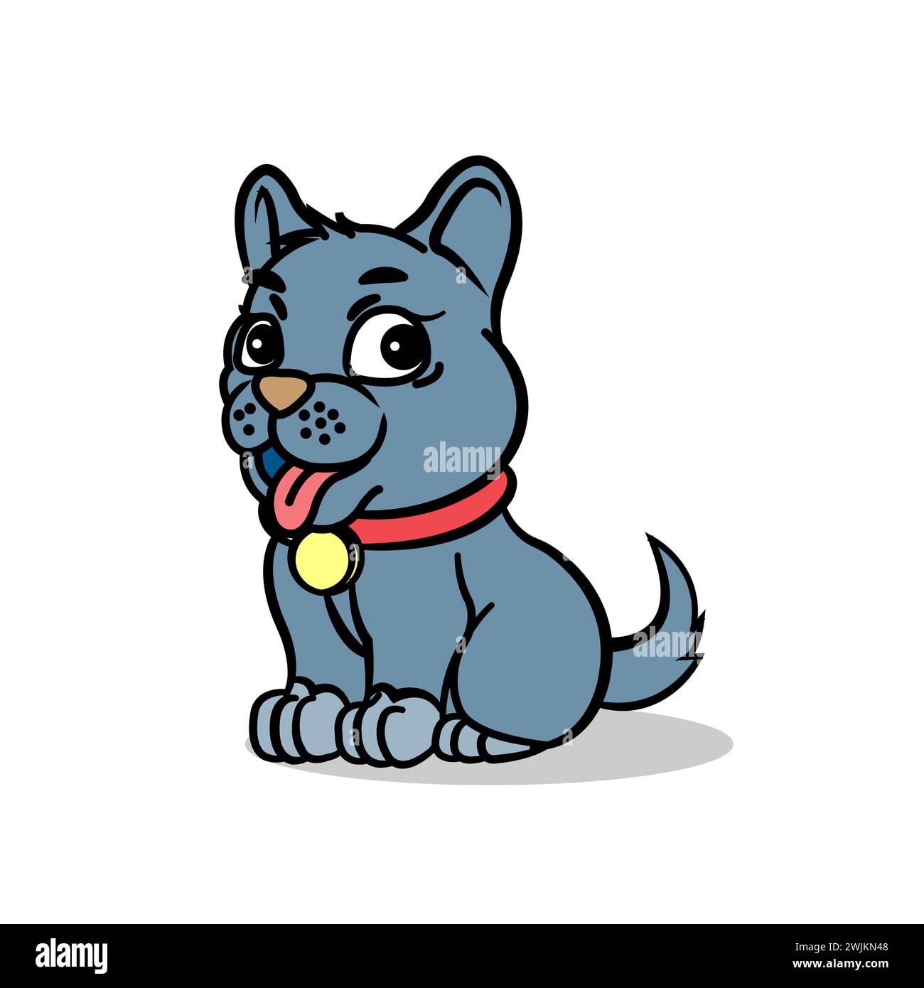 Illustration d'art concept symbole icône animaux de chien Illustration de Vecteur