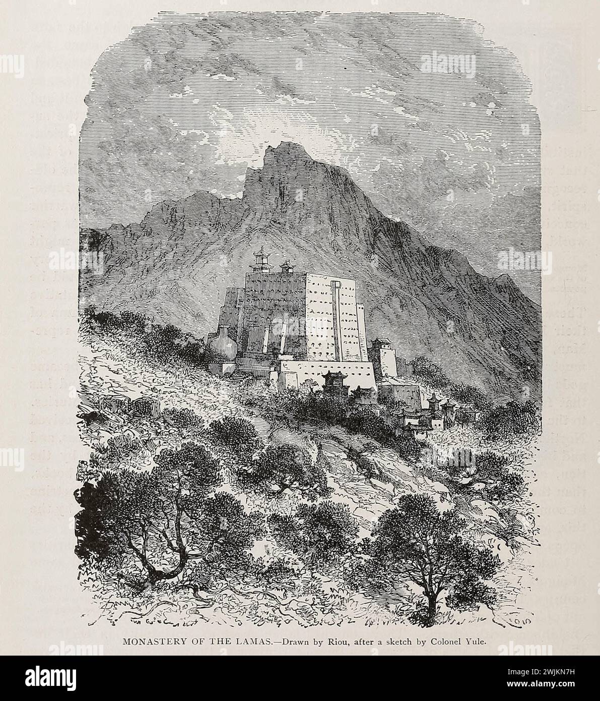 Monastère des Lamas de Cyclopédie histoire universelle : embrassant la présentation la plus complète et récente du sujet en deux parties principales ou divisions de plus de six mille pages par John Clark Ridpath, 1840-1900 date de publication 1895 Éditeur Boston : Balch Bros Volume 7 histoire de l'homme Banque D'Images