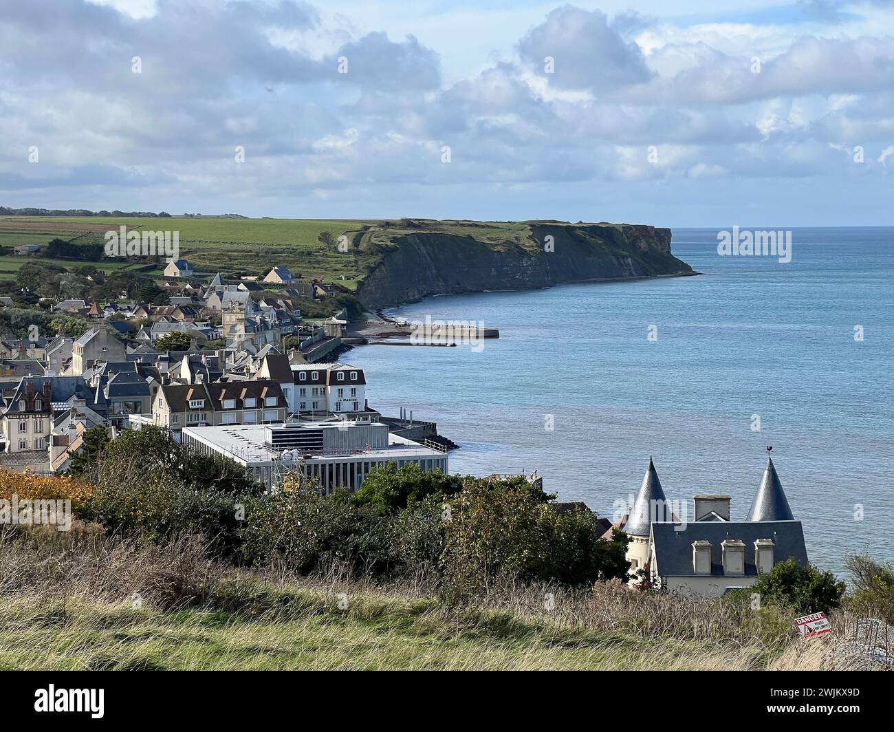 Vue imprenable près des plages de Normandie, débarquement Banque D'Images