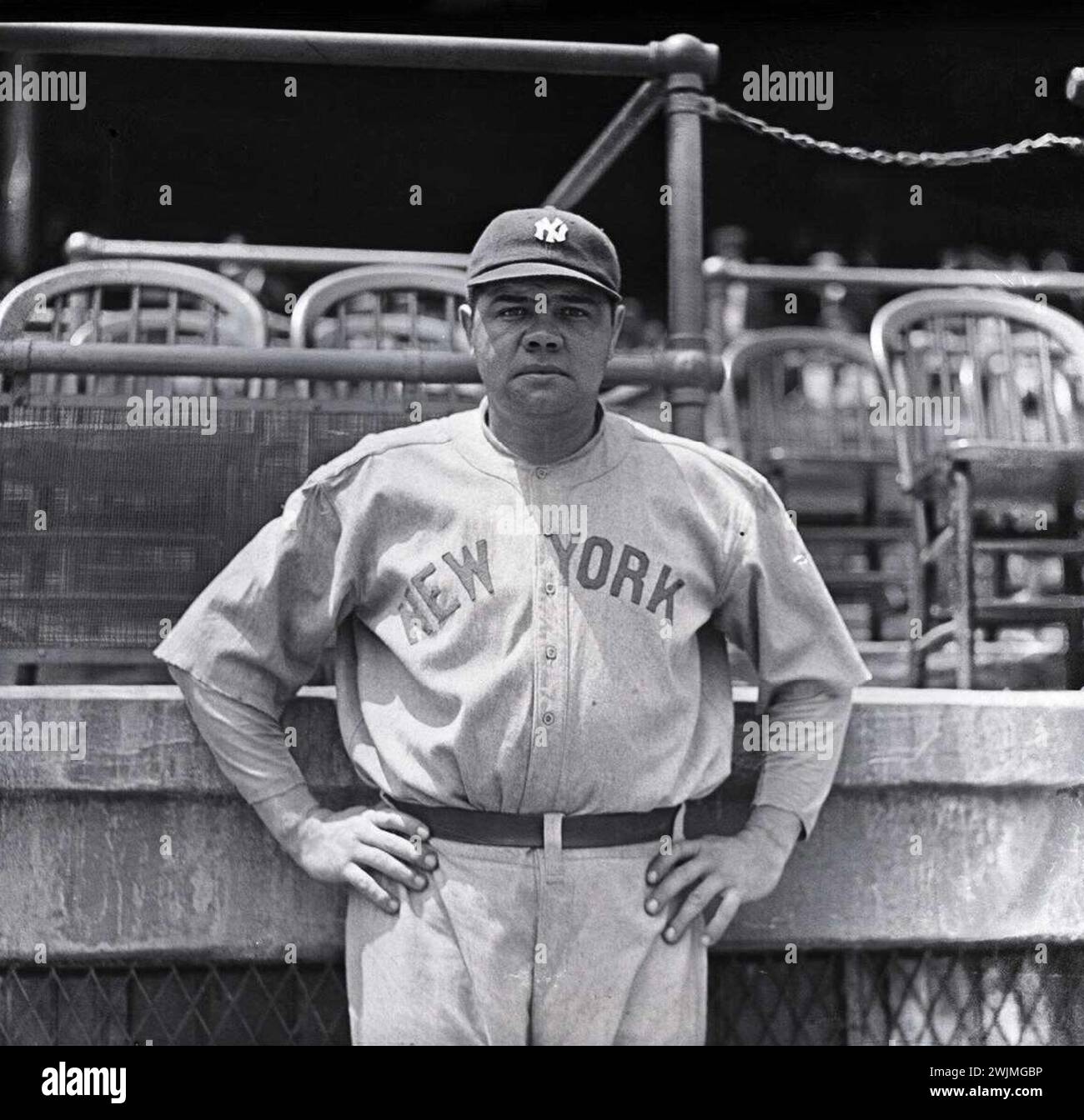 New York Yankee, portrait de Babe Ruth, CA. 1925 - photo d'Un Blackington Banque D'Images