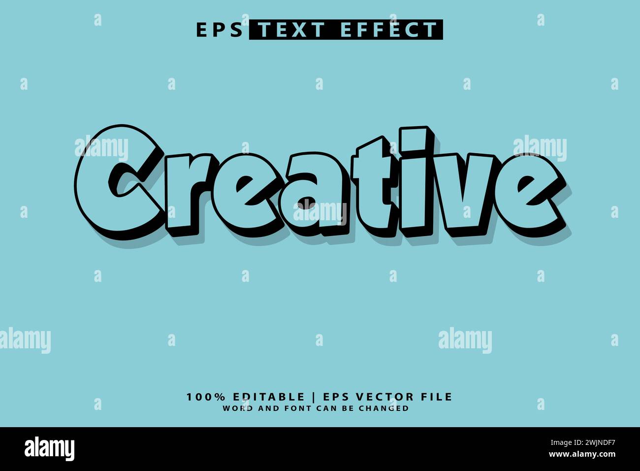 effet de texte éditable créatif Illustration de Vecteur