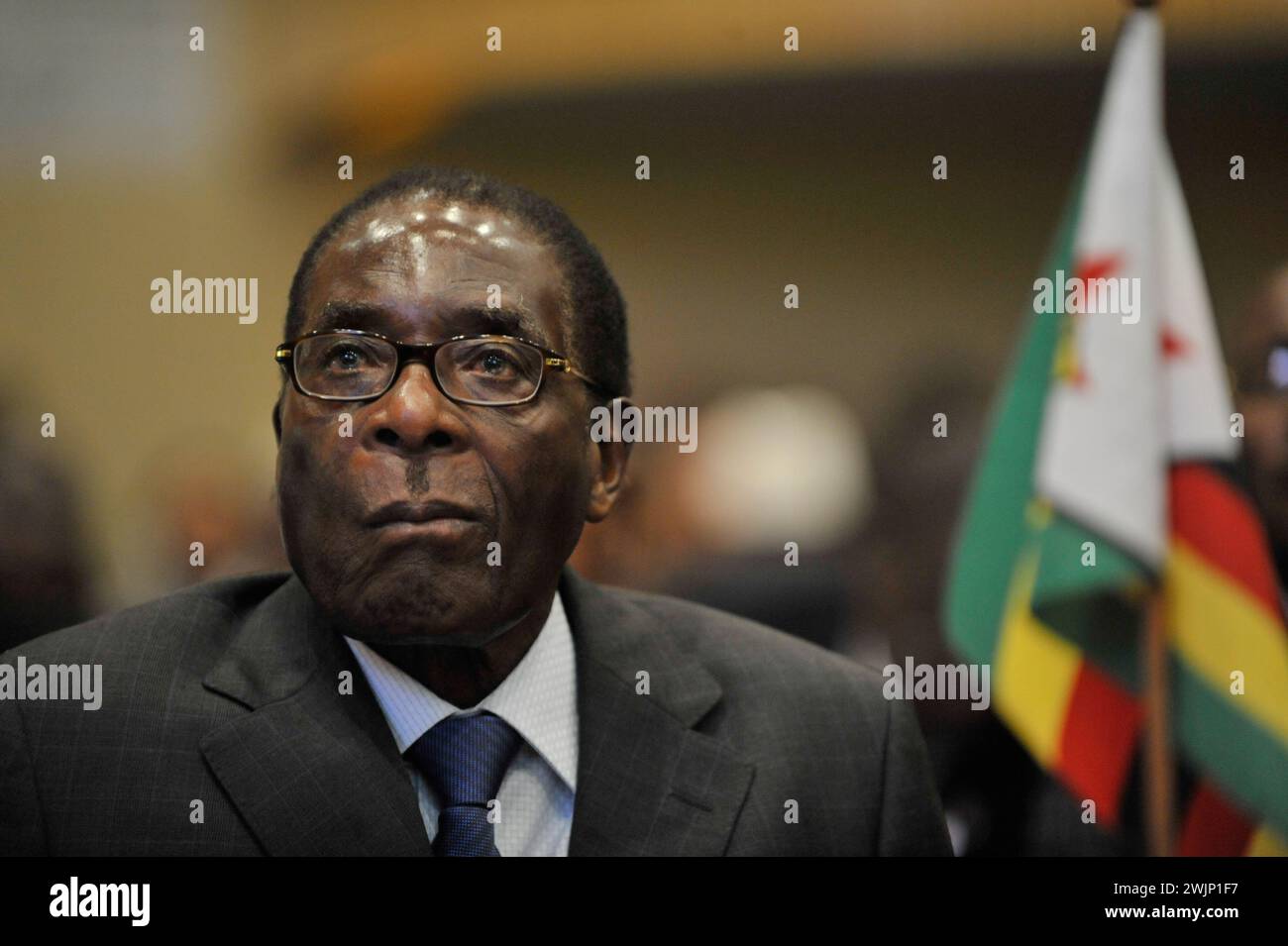 2 février 2009. Addis-Abeba, Éthiopie. Robert Mugabe, président du Zimbabwe, assiste au 12ème Sommet de l'Union africaine . Banque D'Images