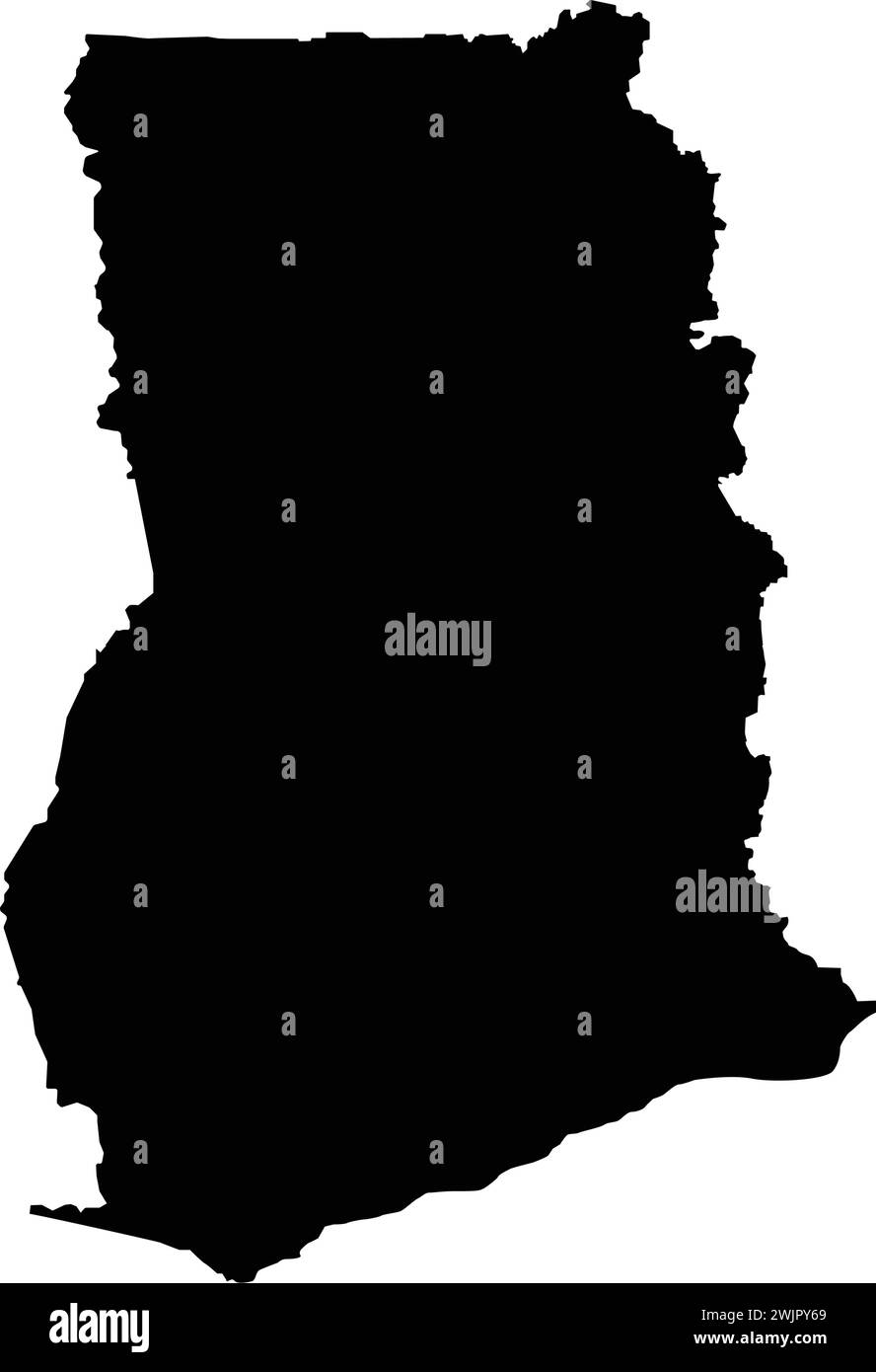 Conception d'illustration vectorielle d'icône de carte du Ghana Illustration de Vecteur