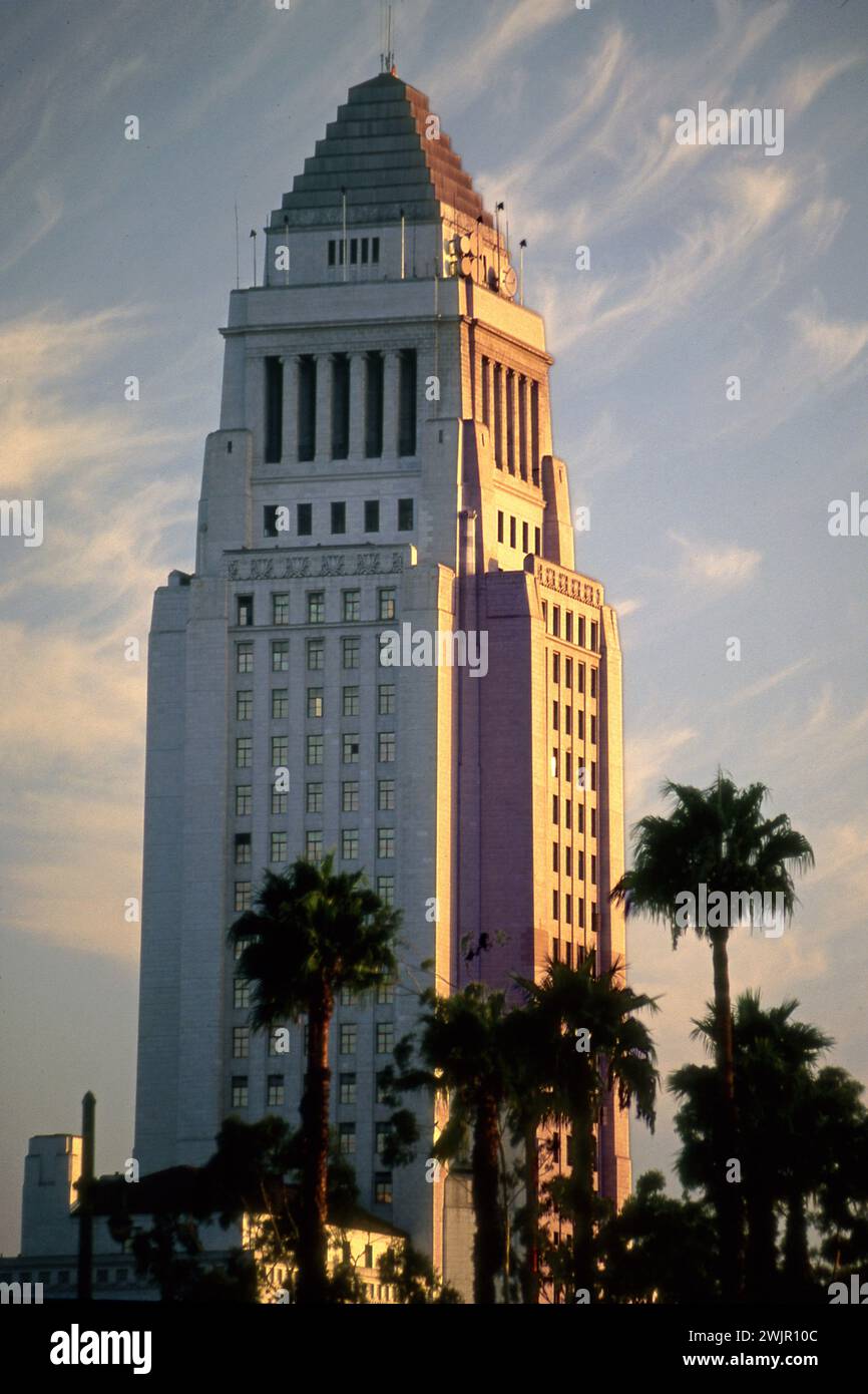 Los Angeles, Hôtel de ville, Gouvernement, bâtiment, art déco, architecture, Californie, États-Unis Banque D'Images