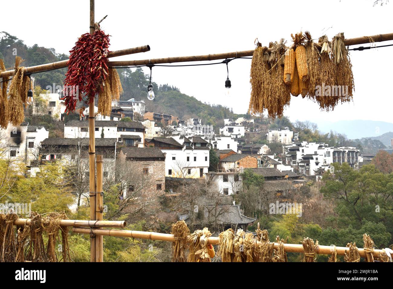 Ancien village de Huangling à Wuyuan, au sud de la province du Jiangxi, Chine Banque D'Images