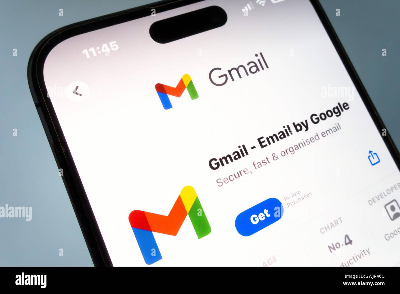 Nanning, Chine - 8 février 2024. Application Gmail. Gmail est un service de messagerie fourni par Google. Banque D'Images