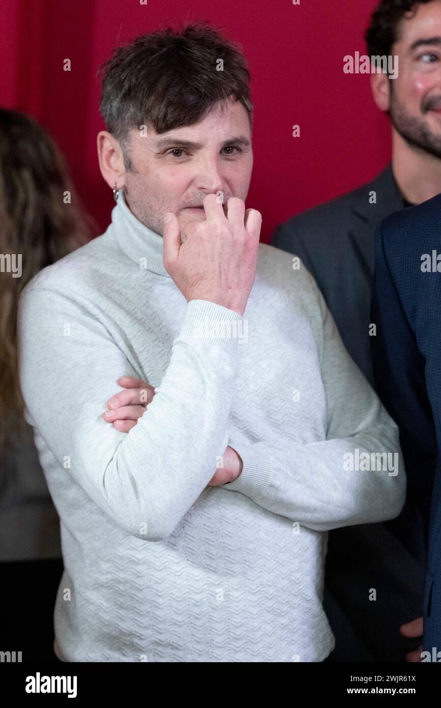 Madrid, Espagne. 15 février 2024. Fernando Tejero assiste au Festival du film de Malaga 2024 Photocall au Théâtre Royal. (Photo de Nacho Lopez/SOPA images/SIPA USA) crédit : SIPA USA/Alamy Live News Banque D'Images