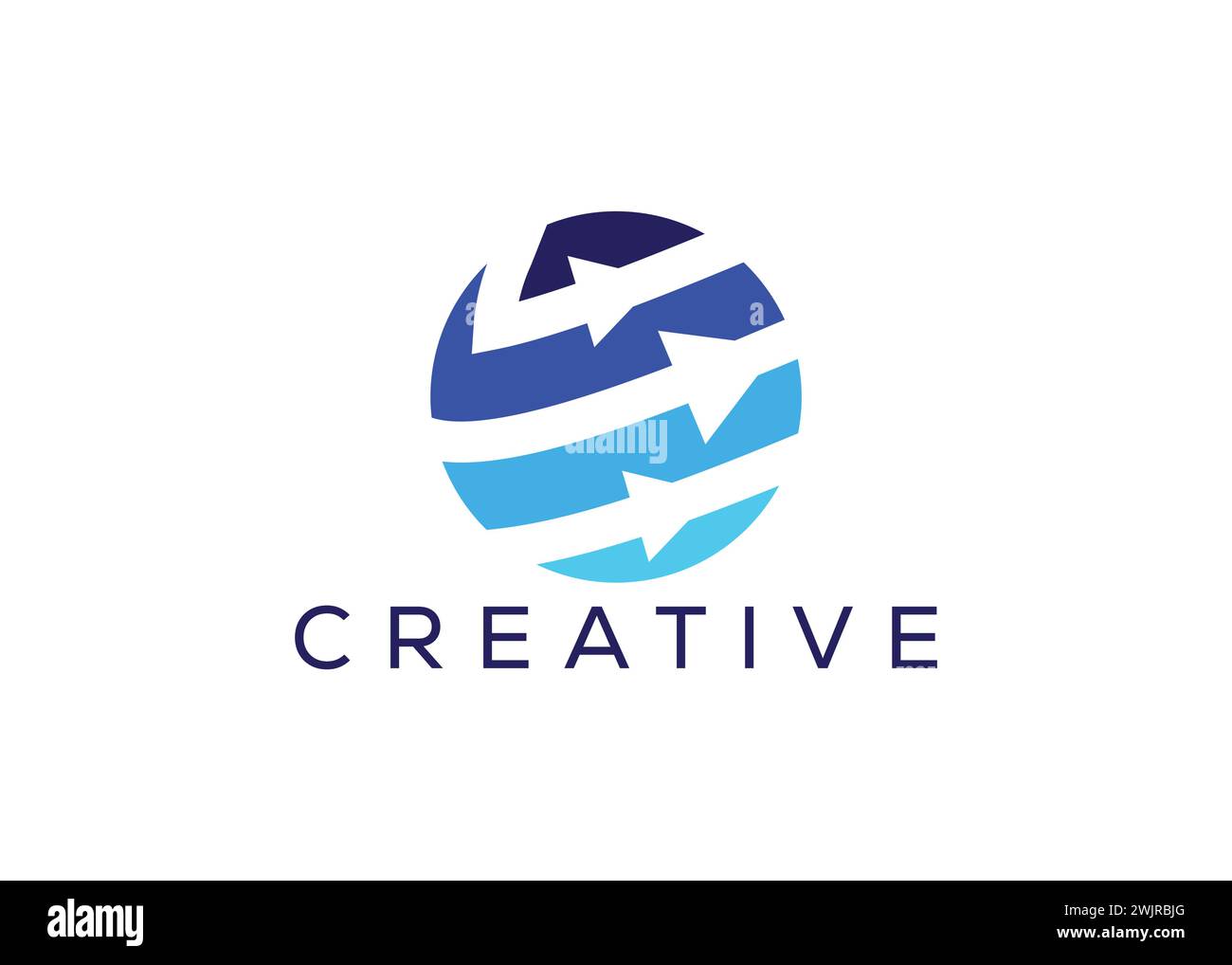 Modèle de conception de logo vectoriel flèche vers le haut minimaliste. Logo créatif de flèche de croissance d'entreprise moderne Illustration de Vecteur