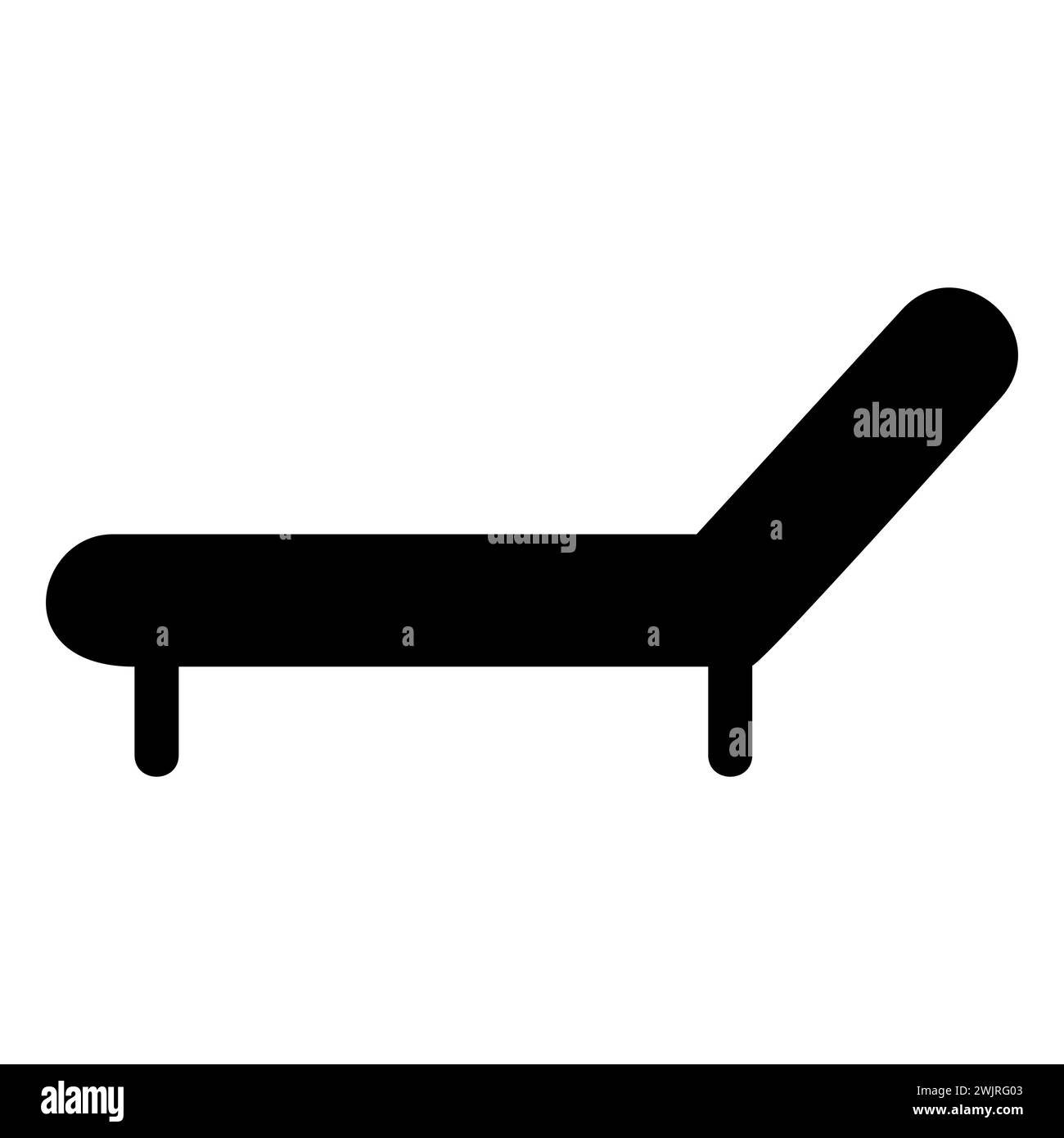 Icône de chaise de banc isolé sur blanc. Icône Relax Illustration de Vecteur