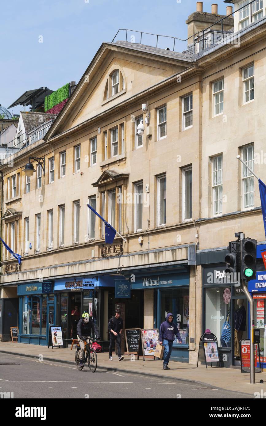 Boutiques de High Street, Oxford, Angleterre Banque D'Images