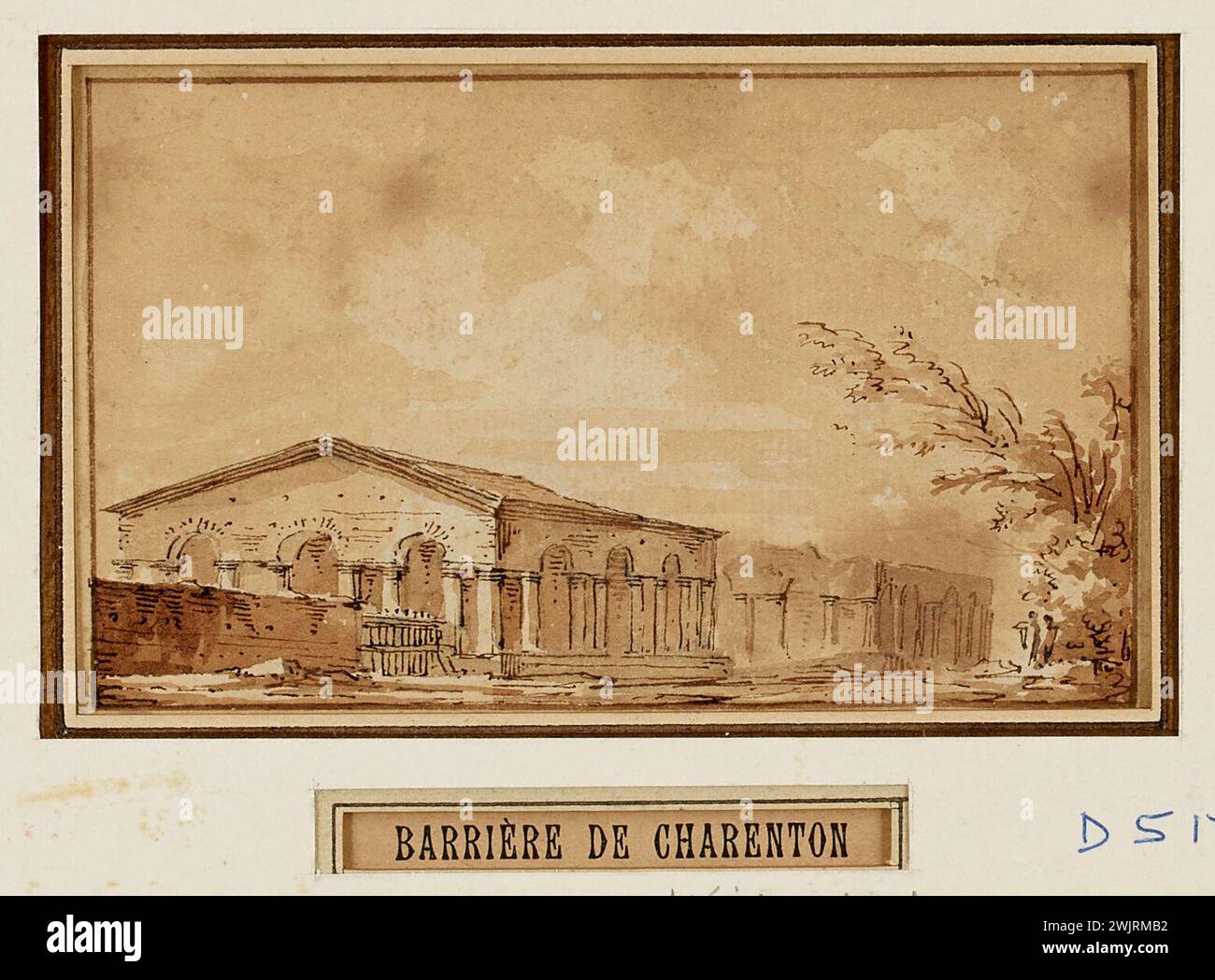 Misbach, Antoine-Nicolas (n.1779 - D.1805), barrière de Ménilmontant (titre factice). Musée Carnavalet, histoire de Paris. Banque D'Images