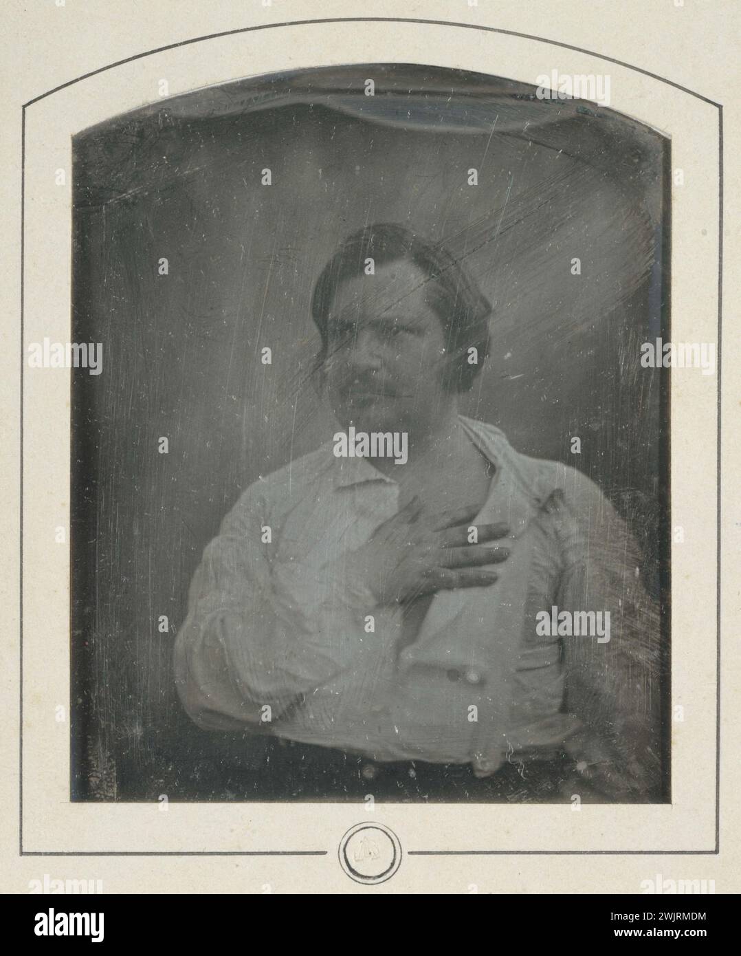 Honoré de Balzac (1799-1850) Daguerréotype de Louis-Auguste Bisson (1814-1876) Paris, maison Balzac. 24086-4 daguerréotype, écrivain français, portrait Banque D'Images