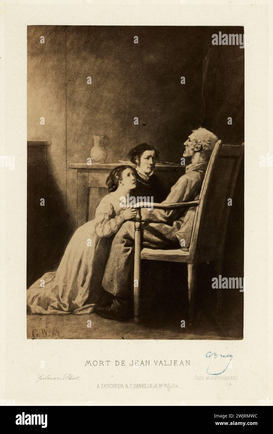 Gilmer, décès de Jean Valjean (titre fictif), 1862. Maison de Victor Hugo - Maison Hauteville. Banque D'Images