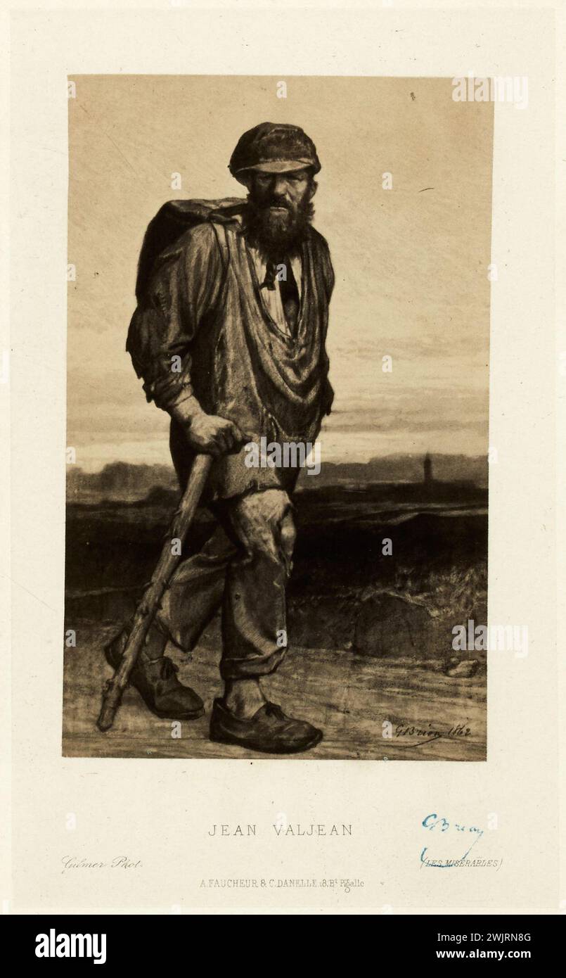 Gilmer, Jean Valjean (titre enregistré (lettre)), 1862. Maison de Victor Hugo - Maison Hauteville. Banque D'Images