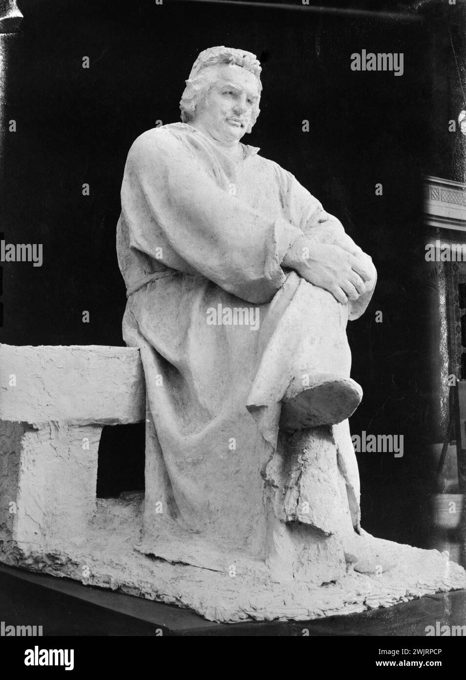 Photographie originale de la Statue de Balzac par Falguière 34392-11 Balzac honore de, écrivain, Falguière Alexandre, XIX ÈME SIÈCLE Banque D'Images