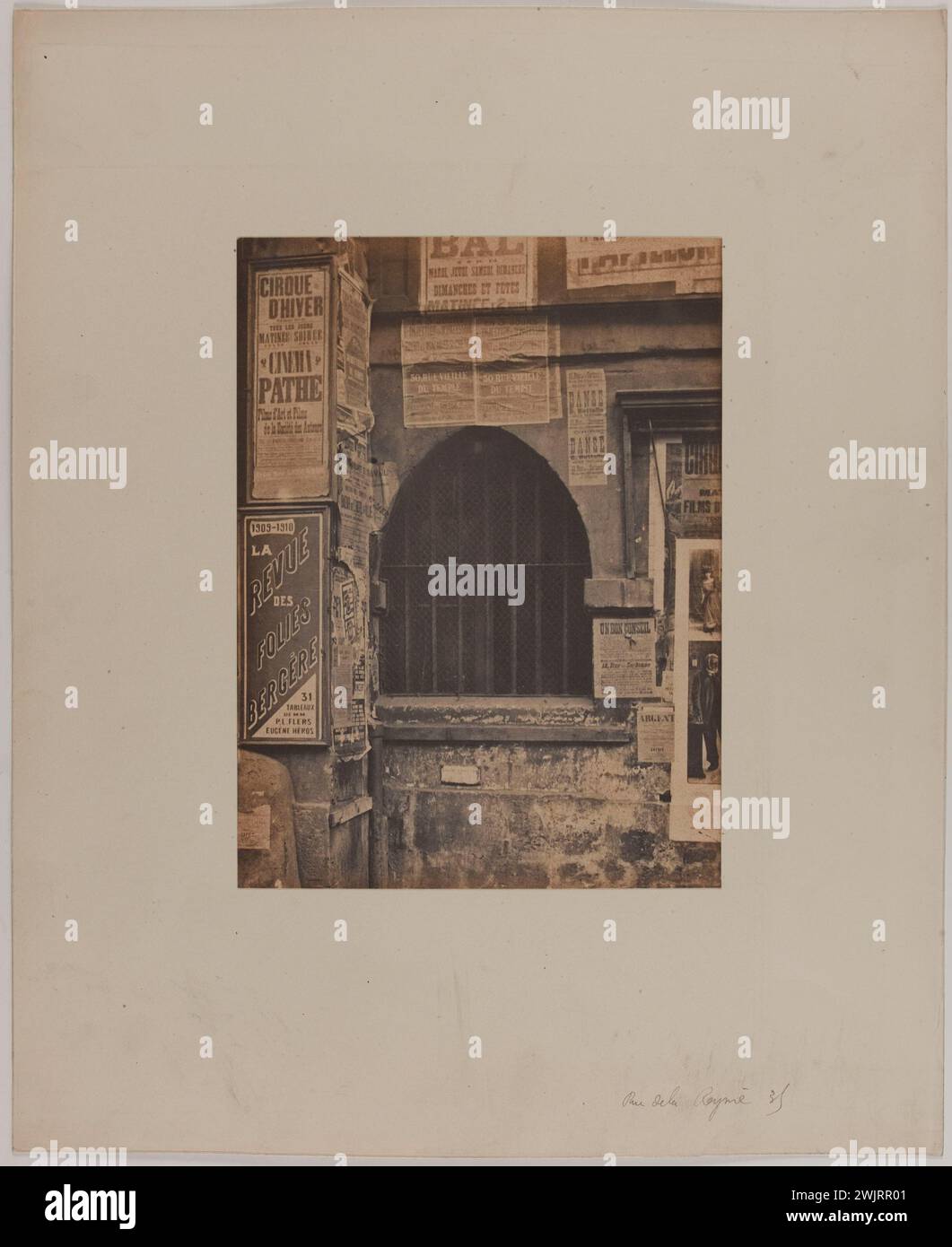 Impression Berthaud. Rue de la Reynie, 35. Baie ogival, 4ème arrondissement, Paris. Technique à identifier. en 1910-04-1910-04. Paris, musée Carnavalet. 123820-11 Banque D'Images