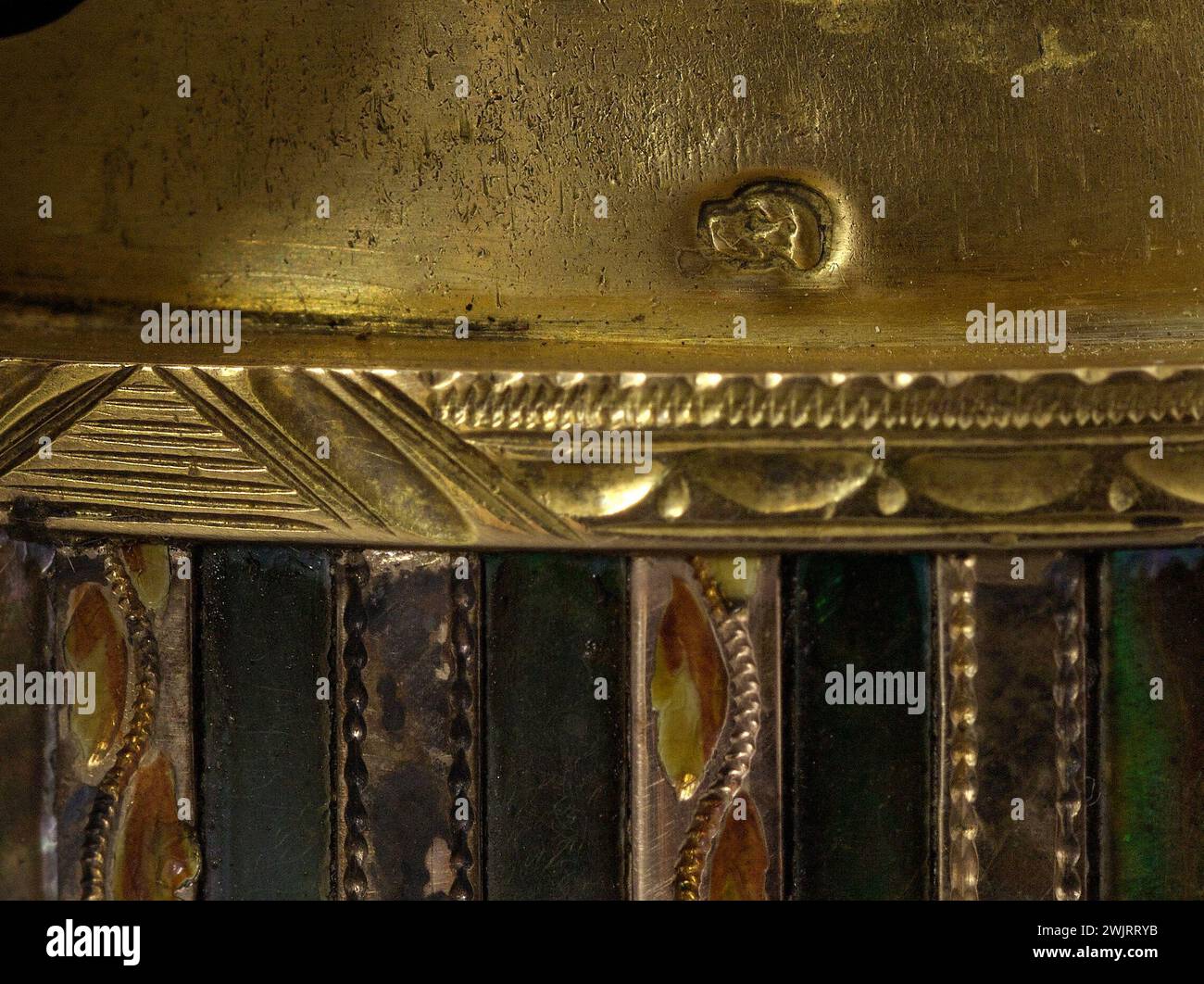 François-Joachim Aubert. Poinçon de décharge. 1767-1768. Paris, musée Cognacq-Jay. 56057-3 boite, youarage, orfrevrerie, poincon Banque D'Images