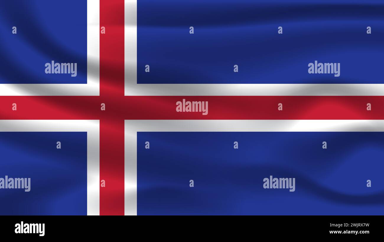 symbole du drapeau national islandais Banque D'Images